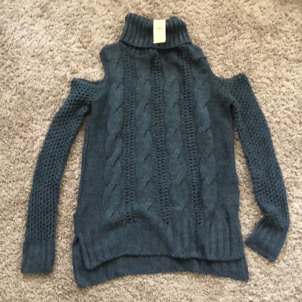 Dark grey turtle neck